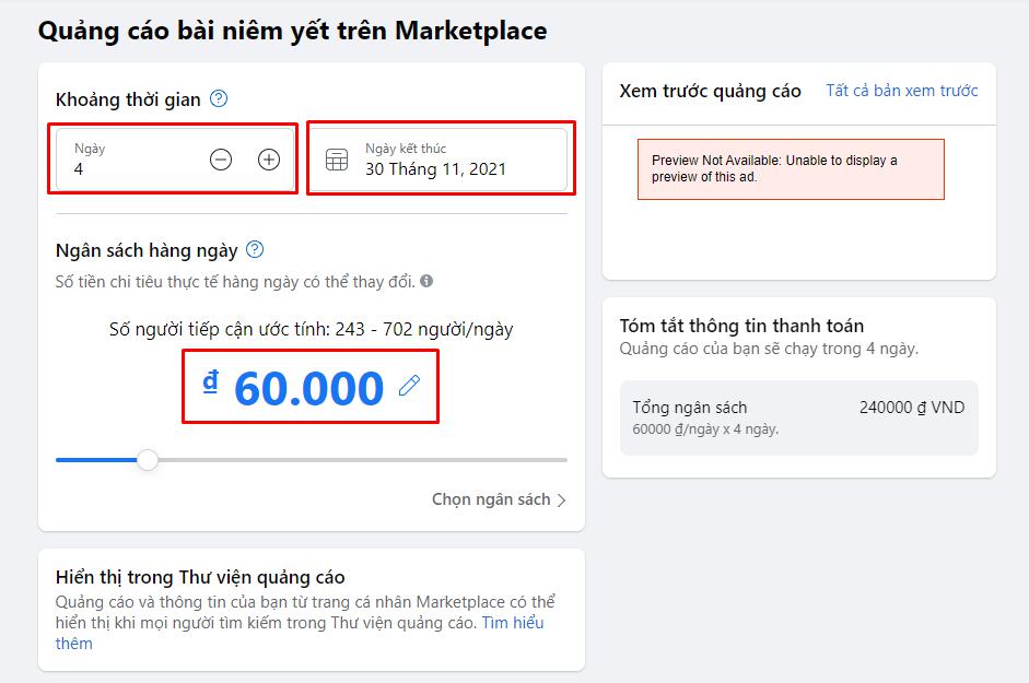 Cách đăng quảng cáo doanh nghiệp trên facebook marketplace