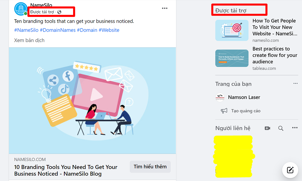 Cách để có được quảng cáo tài trợ trên facebook