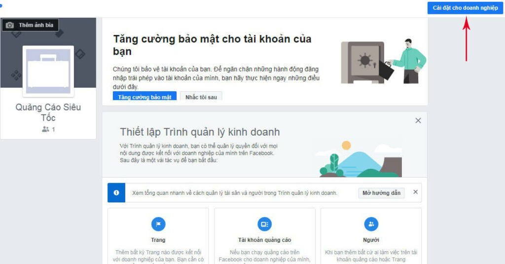 Cách tạo tài khoản quảng cáo doanh nghiệp trên facebook