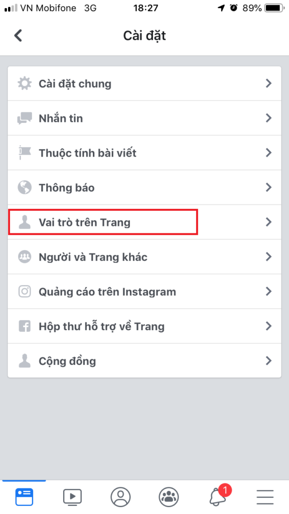 Cách thêm quản trị viên mới vào trang facebook trên điện thoại