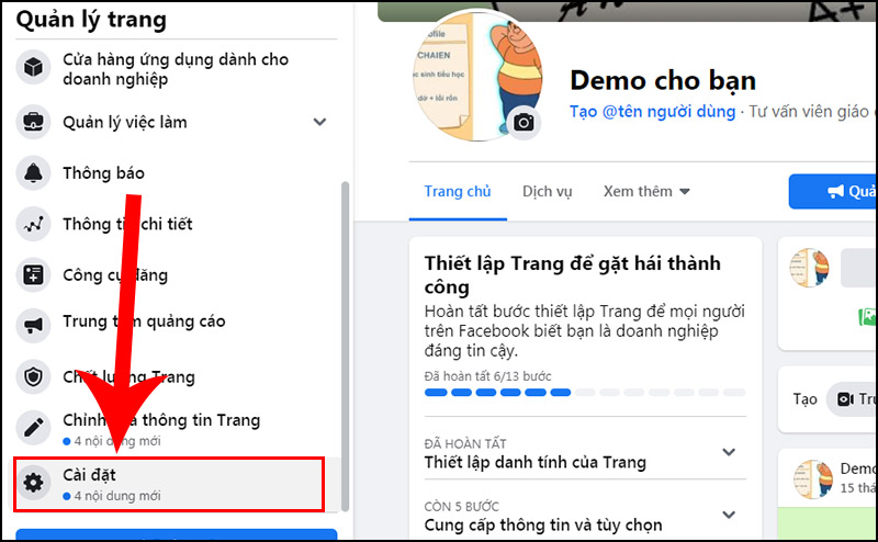 Cách thêm quản trị viên mới vào trang facebook trên pc