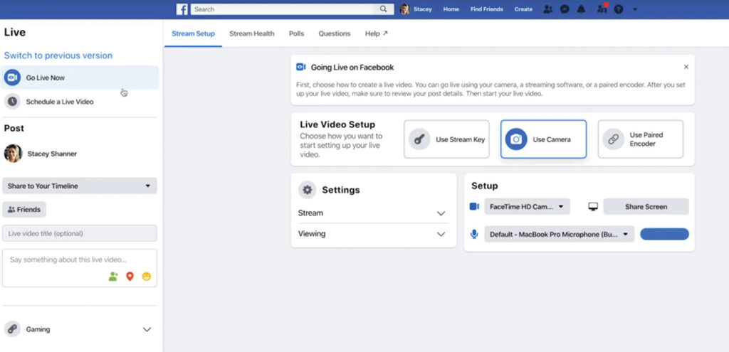 How to use Laptop/PC to create Facebook livestream event