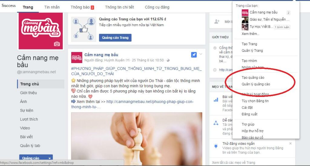 Cách trở thành người quản lý quảng cáo facebook