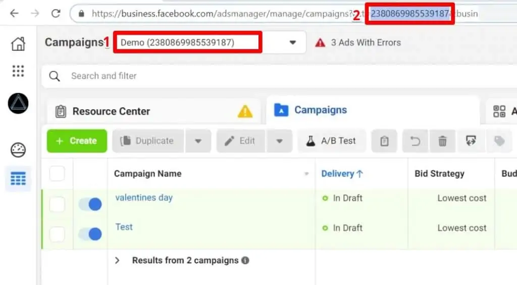 How to find facebook ad account id quickly