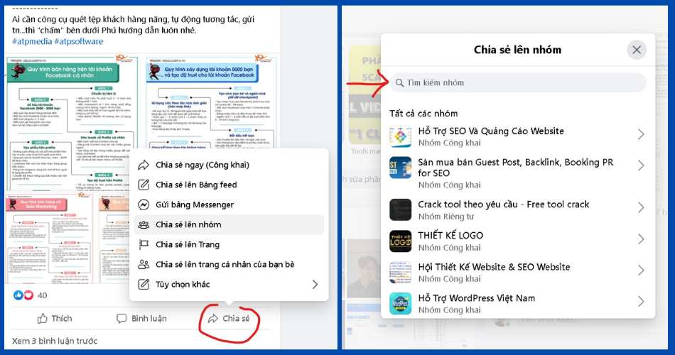 Việc đăng tải bài viết lên nhiều nhóm Facebook mang lại lợi ích gì?