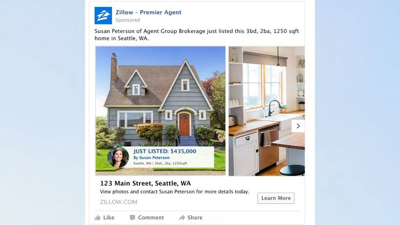 Learn about popular types of real estate ads on Facebook