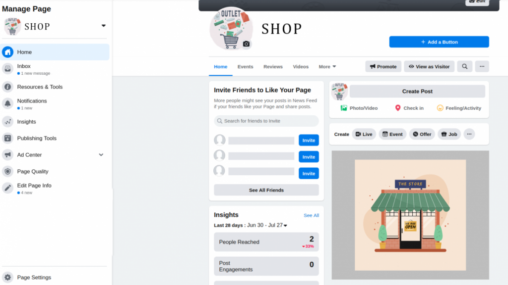 how to create fb shop