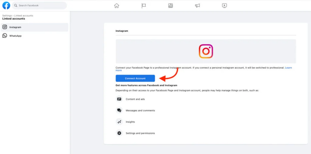 Important notes when linking Facebook advertising accounts with Instagram