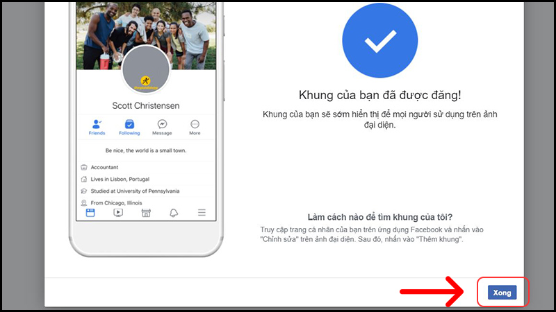 Làm thế nào để thêm khung trên Facebook