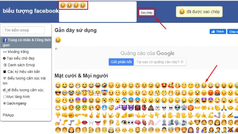 Cách thêm biểu tượng cảm xúc vào quảng cáo facebook