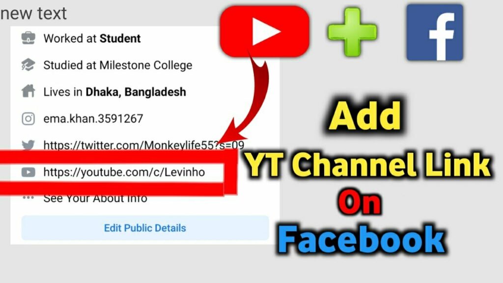 How to add a Facebook link to my Youtube channel?