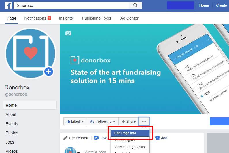 Overview of the Facebook Donate button